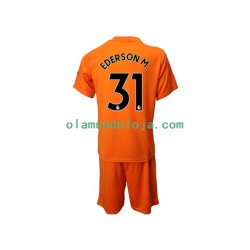Camisola Manchester City Ederson M. 31 Guarda-redes Criança Equipamento Terceiro 2022-2023 Manga Curta